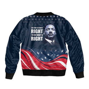 Honor MLK African-American Civil Rights Leaders Bomber Jacket The Time Is Always Right To Do What Is Right
