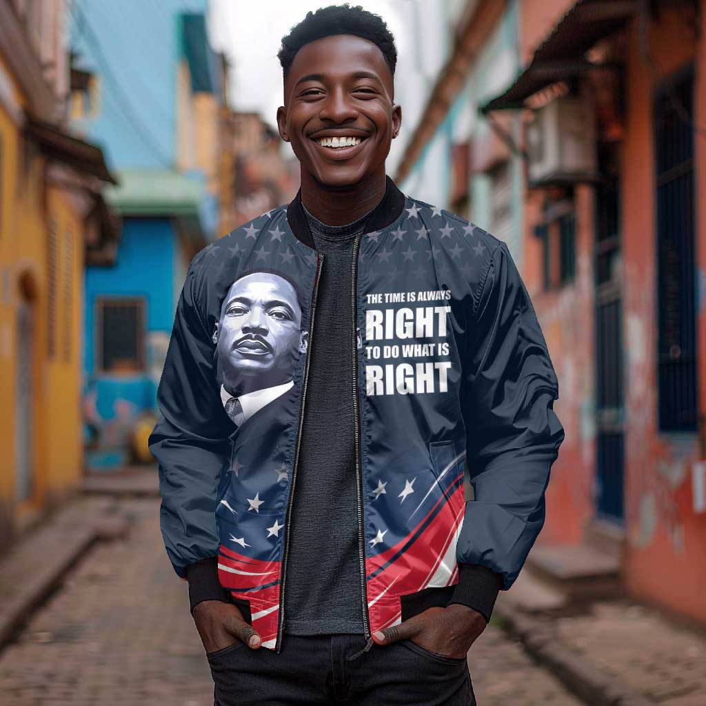 Honor MLK African-American Civil Rights Leaders Bomber Jacket The Time Is Always Right To Do What Is Right