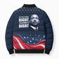 Honor MLK African-American Civil Rights Leaders Bomber Puffer Jacket The Time Is Always Right To Do What Is Right