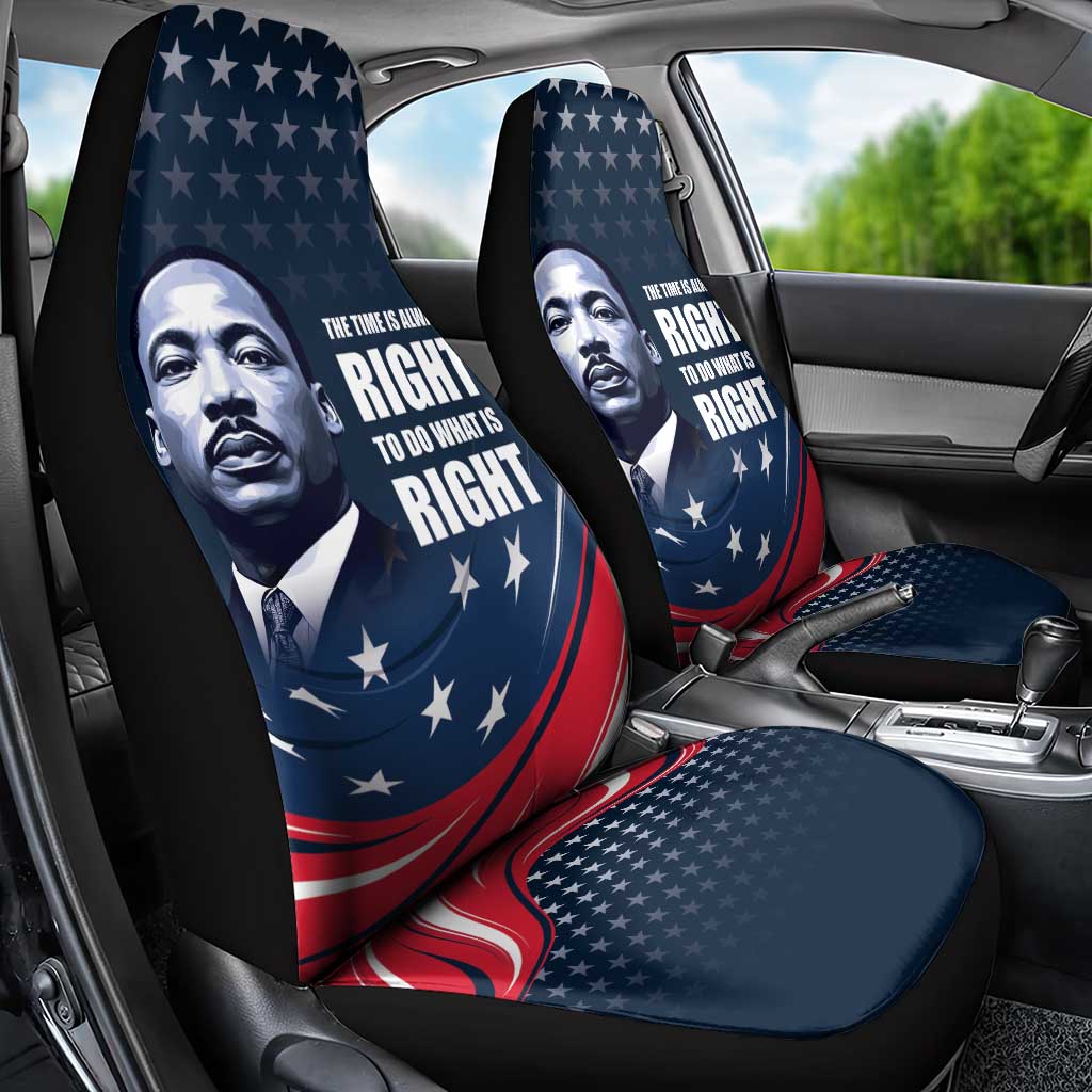 Honor MLK African-American Civil Rights Leaders Car Seat Cover The Time Is Always Right To Do What Is Right