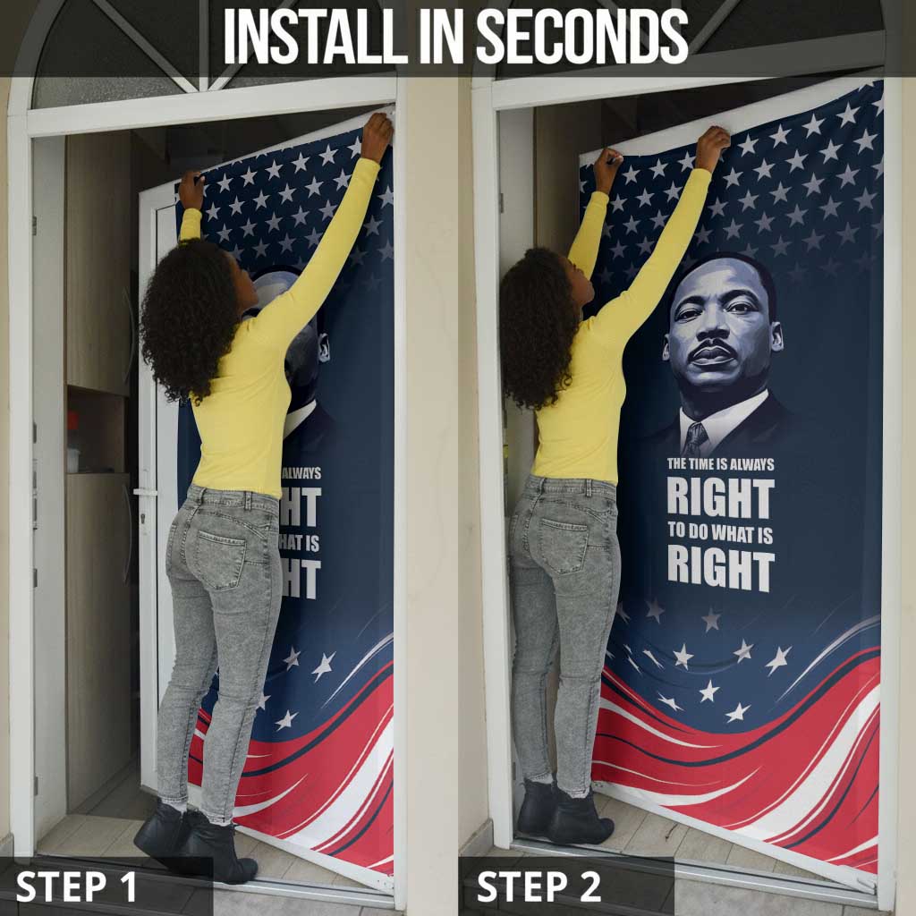 Honor MLK African-American Civil Rights Leaders Door Cover The Time Is Always Right To Do What Is Right