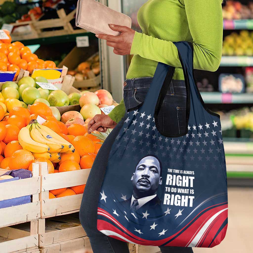 Honor MLK African-American Civil Rights Leaders Grocery Bag The Time Is Always Right To Do What Is Right