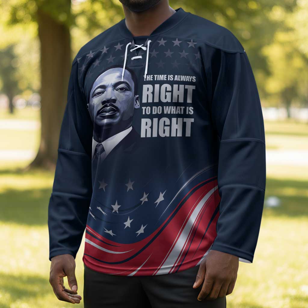 Honor MLK African-American Civil Rights Leaders Hockey Jersey The Time Is Always Right To Do What Is Right