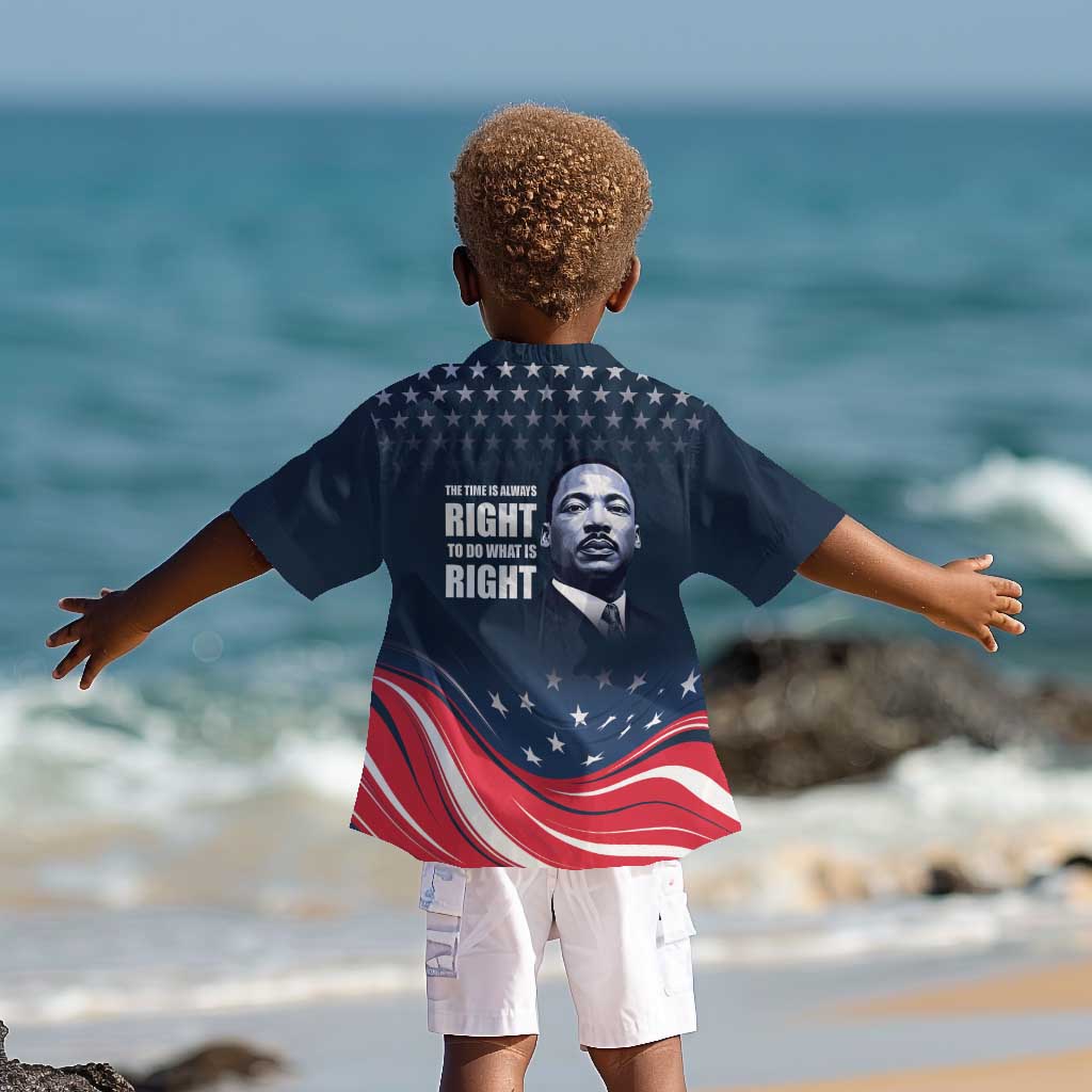 Honor MLK African-American Civil Rights Leaders Kid Hawaiian Shirt The Time Is Always Right To Do What Is Right