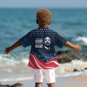 Honor MLK African-American Civil Rights Leaders Kid Hawaiian Shirt The Time Is Always Right To Do What Is Right