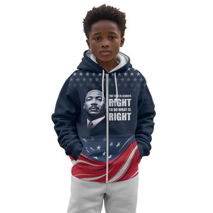 Honor MLK African-American Civil Rights Leaders Kid Hoodie The Time Is Always Right To Do What Is Right
