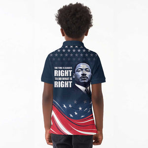 Honor MLK African-American Civil Rights Leaders Kid Polo Shirt The Time Is Always Right To Do What Is Right