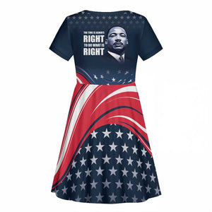Honor MLK African-American Civil Rights Leaders Kid Short Sleeve Dress The Time Is Always Right To Do What Is Right