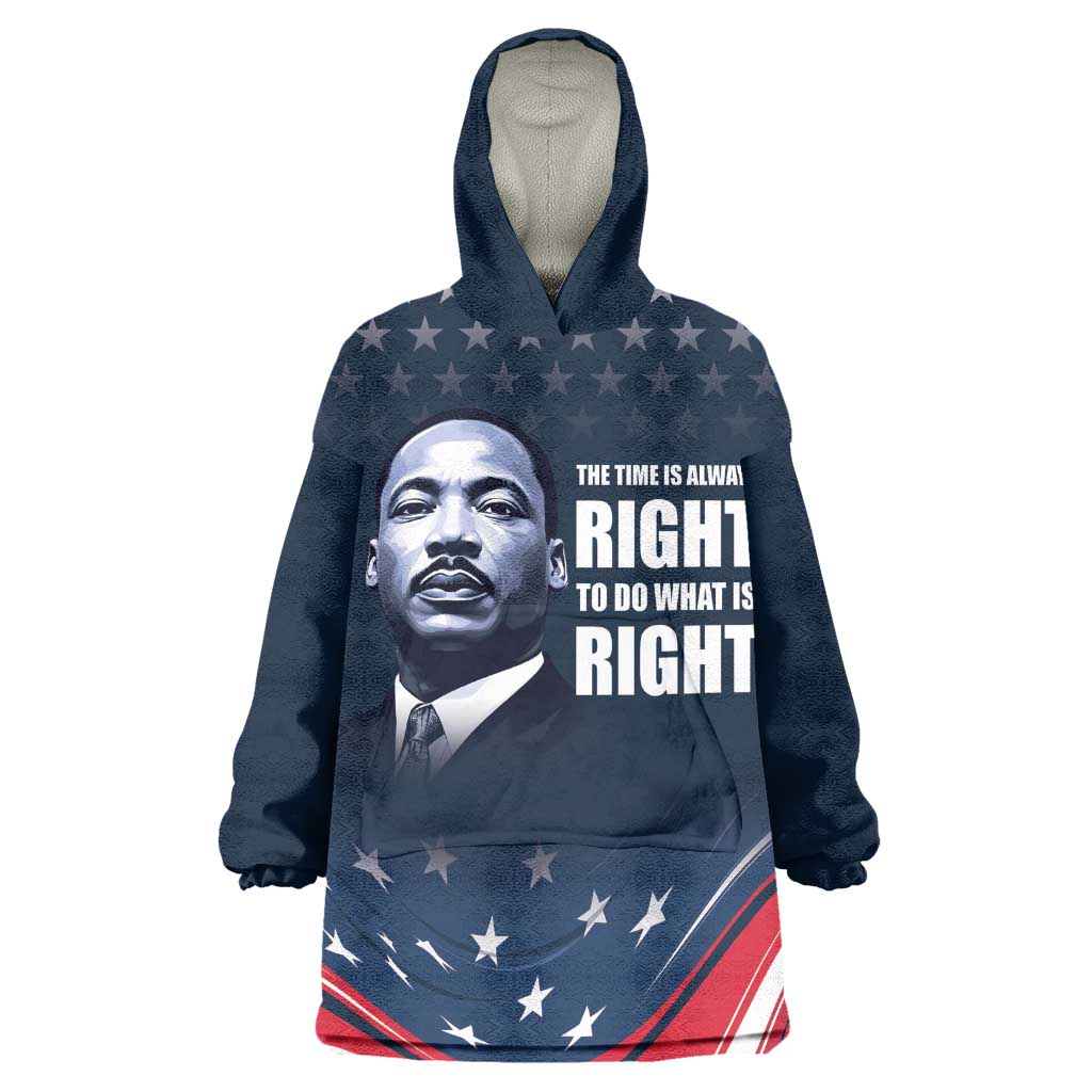 Honor MLK African-American Civil Rights Leaders Kid Wearable Blanket Hoodie The Time Is Always Right To Do What Is Right