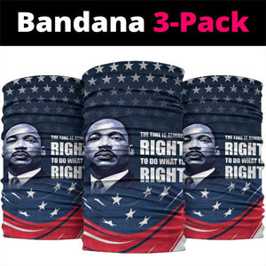 Honor MLK African-American Civil Rights Leaders Neck Gaiter The Time Is Always Right To Do What Is Right LT9
