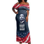 Honor MLK African-American Civil Rights Leaders Off Shoulder Maxi Dress The Time Is Always Right To Do What Is Right