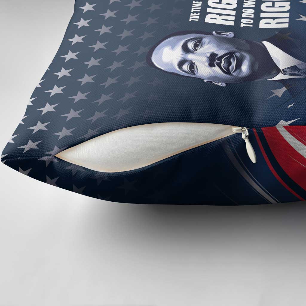 Honor MLK African-American Civil Rights Leaders Pillow Cover The Time Is Always Right To Do What Is Right
