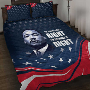 Honor MLK African-American Civil Rights Leaders Quilt Bed Set The Time Is Always Right To Do What Is Right