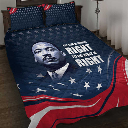 Honor MLK African-American Civil Rights Leaders Quilt Bed Set The Time Is Always Right To Do What Is Right