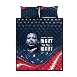 Honor MLK African-American Civil Rights Leaders Quilt Bed Set The Time Is Always Right To Do What Is Right