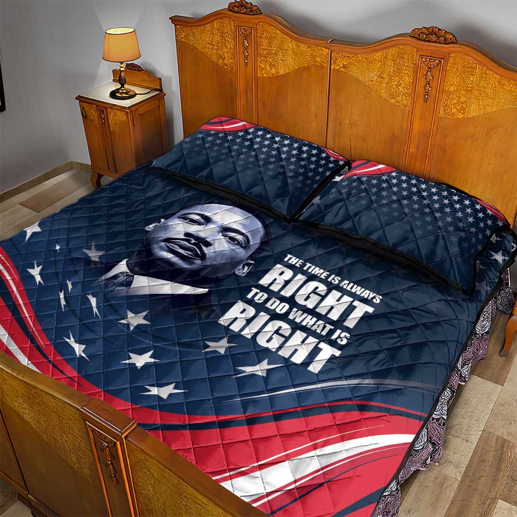 Honor MLK African-American Civil Rights Leaders Quilt Bed Set The Time Is Always Right To Do What Is Right
