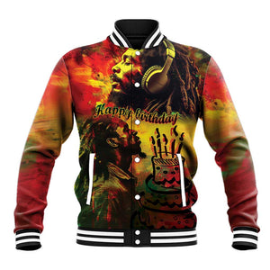 Happy Birthday King of Reggae Baseball Jacket