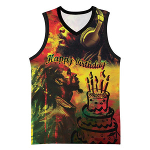 Happy Birthday King of Reggae Basketball Jersey - African Pride