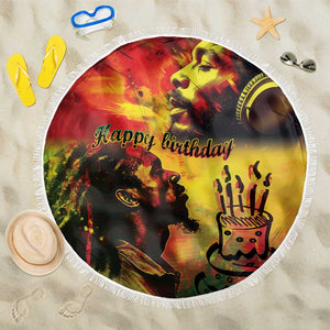Happy Birthday King of Reggae Beach Blanket
