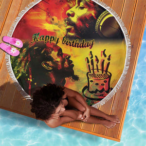 Happy Birthday King of Reggae Beach Blanket