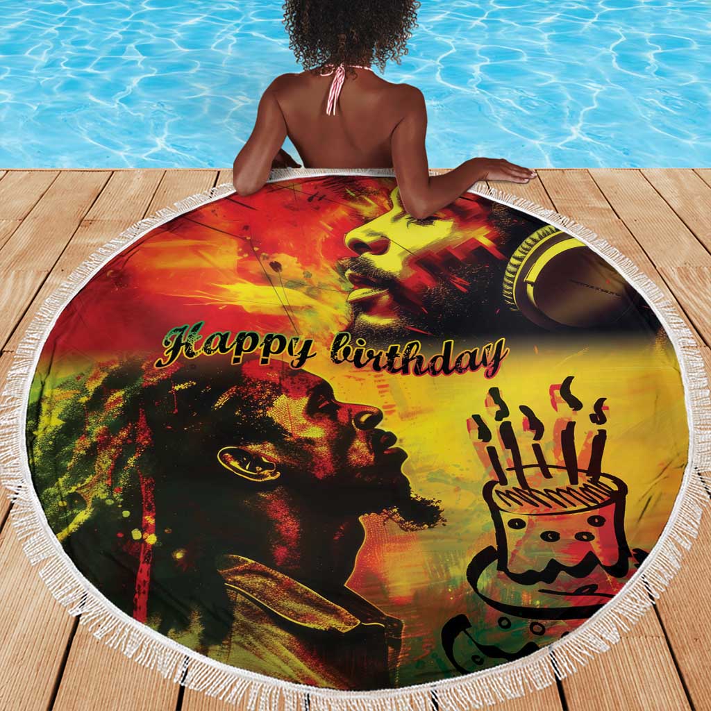 Happy Birthday King of Reggae Beach Blanket