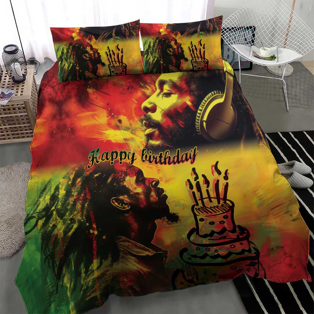 Happy Birthday King of Reggae Bedding Set