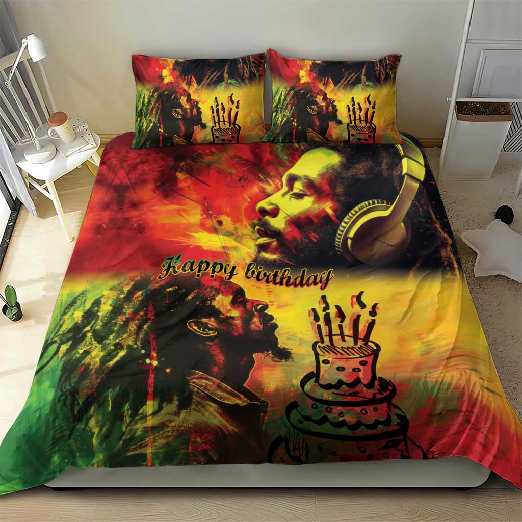 Happy Birthday King of Reggae Bedding Set