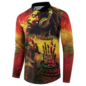 Happy Birthday King of Reggae Button Sweatshirt