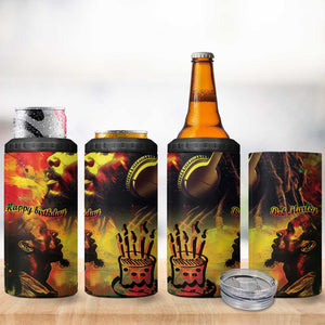 Happy Birthday King of Reggae 4 in 1 Can Cooler Tumbler
