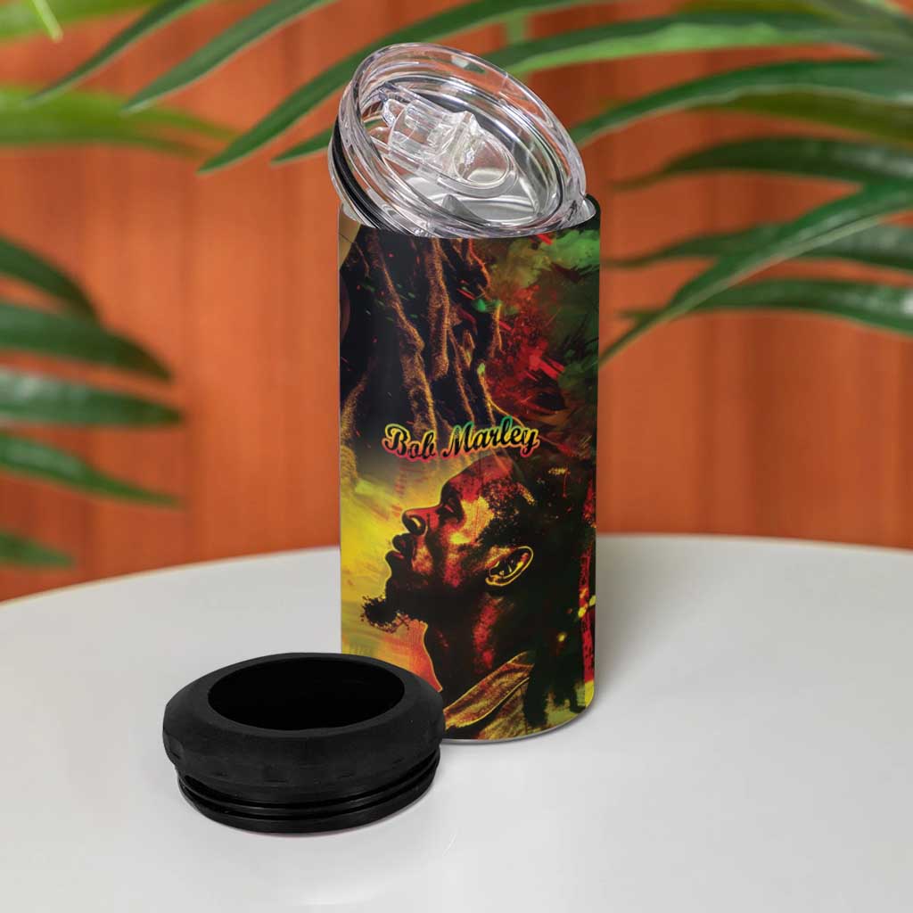 Happy Birthday King of Reggae 4 in 1 Can Cooler Tumbler
