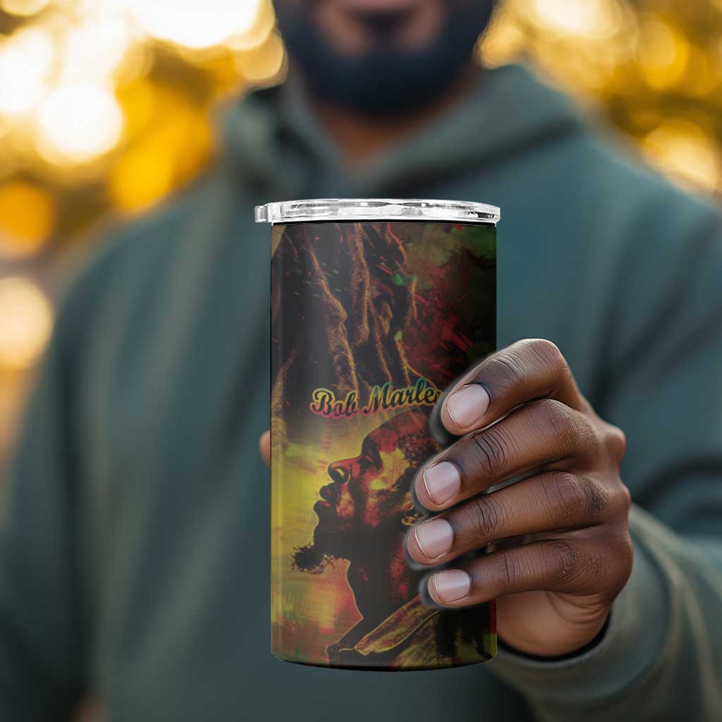 Happy Birthday King of Reggae 4 in 1 Can Cooler Tumbler