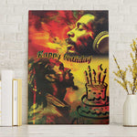 Happy Birthday King of Reggae Canvas Wall Art