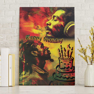Happy Birthday King of Reggae Canvas Wall Art