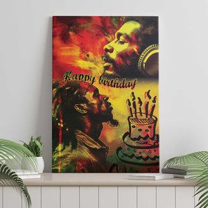 Happy Birthday King of Reggae Canvas Wall Art
