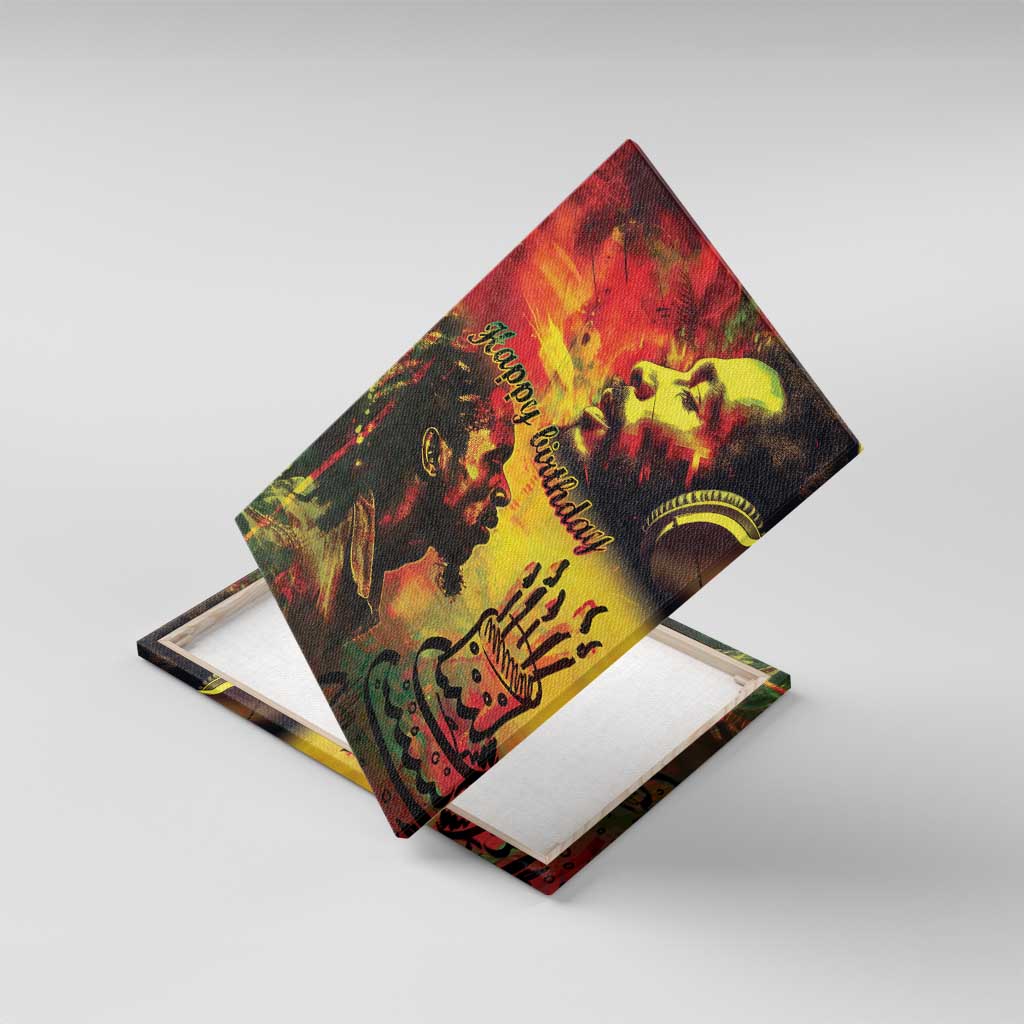 Happy Birthday King of Reggae Canvas Wall Art