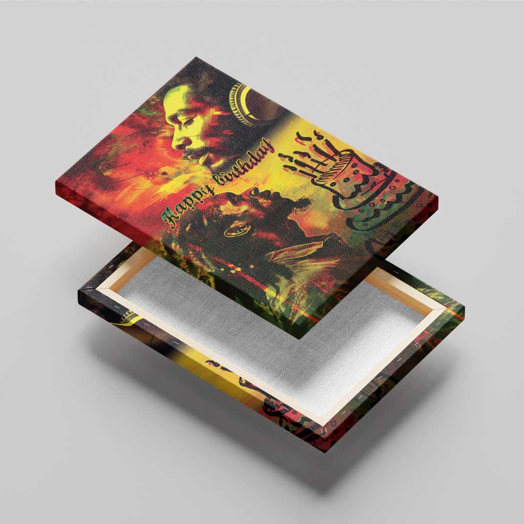 Happy Birthday King of Reggae Canvas Wall Art