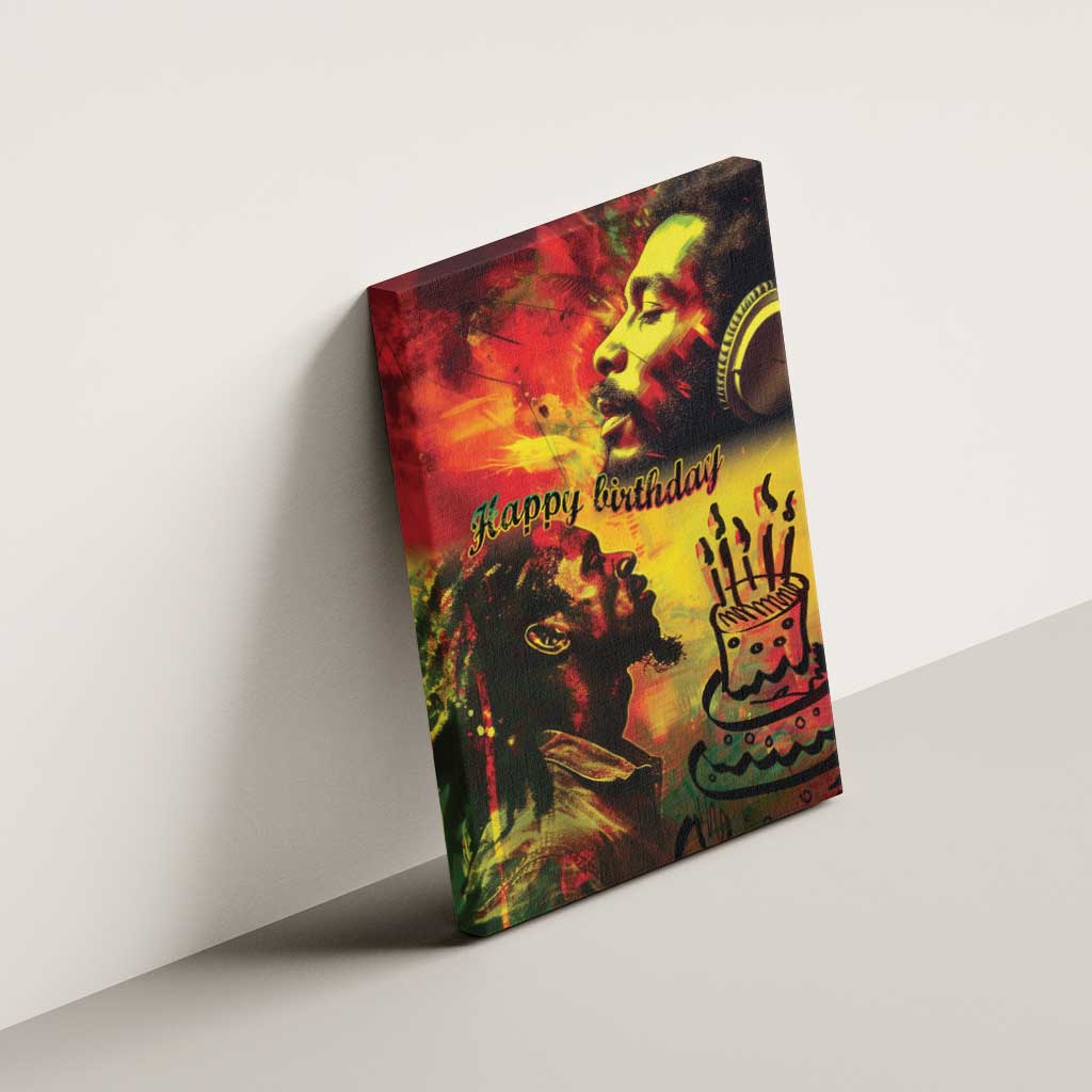 Happy Birthday King of Reggae Canvas Wall Art