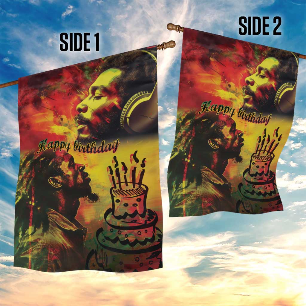 Happy Birthday King of Reggae Garden Flag