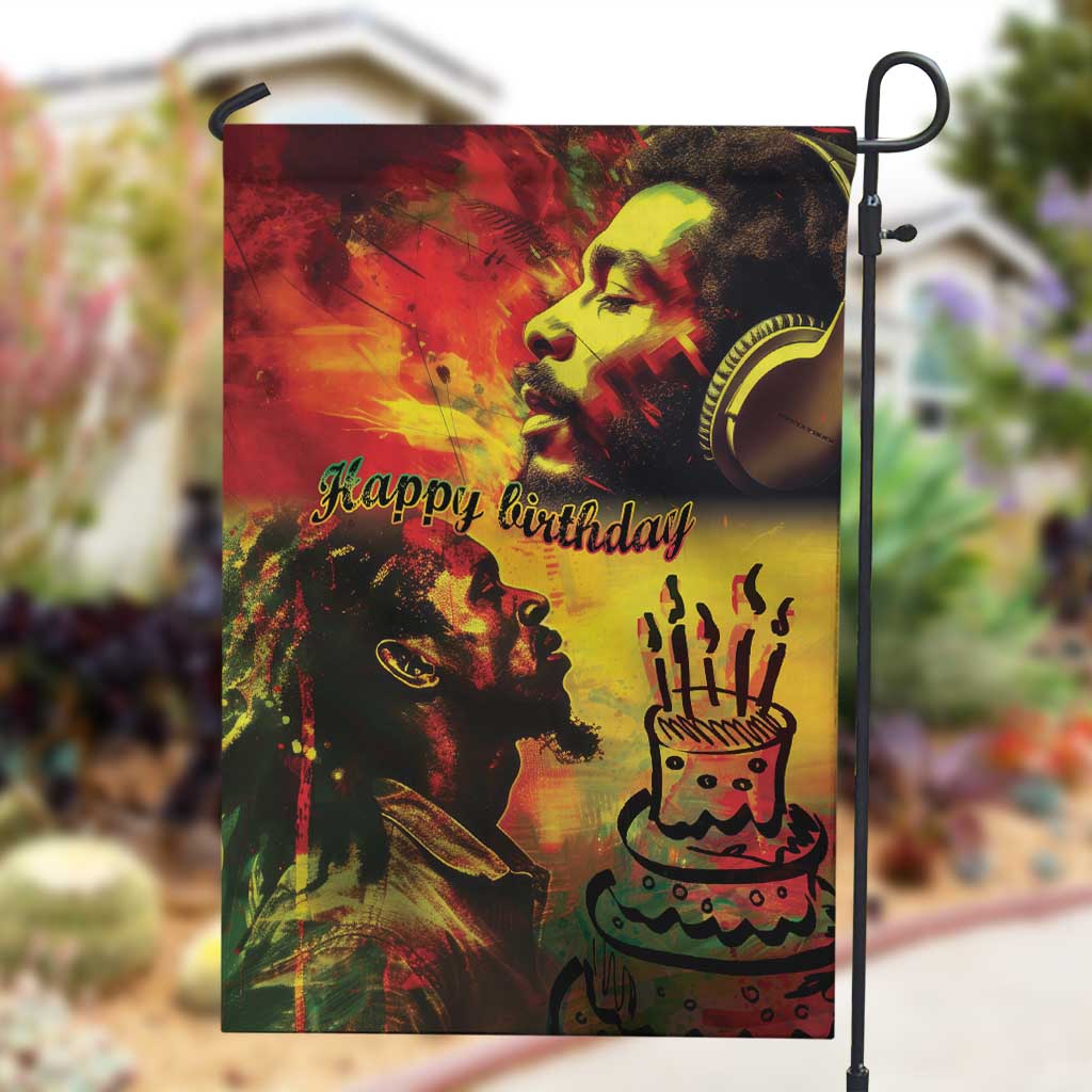 Happy Birthday King of Reggae Garden Flag