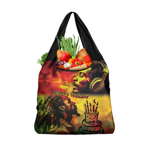 Happy Birthday King of Reggae Grocery Bag