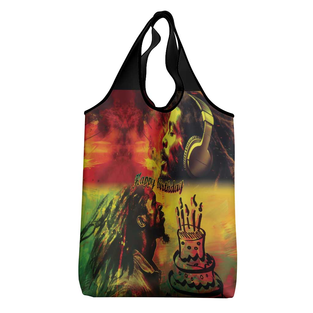 Happy Birthday King of Reggae Grocery Bag