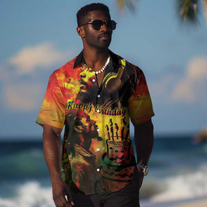 Happy Birthday King of Reggae Hawaiian Shirt