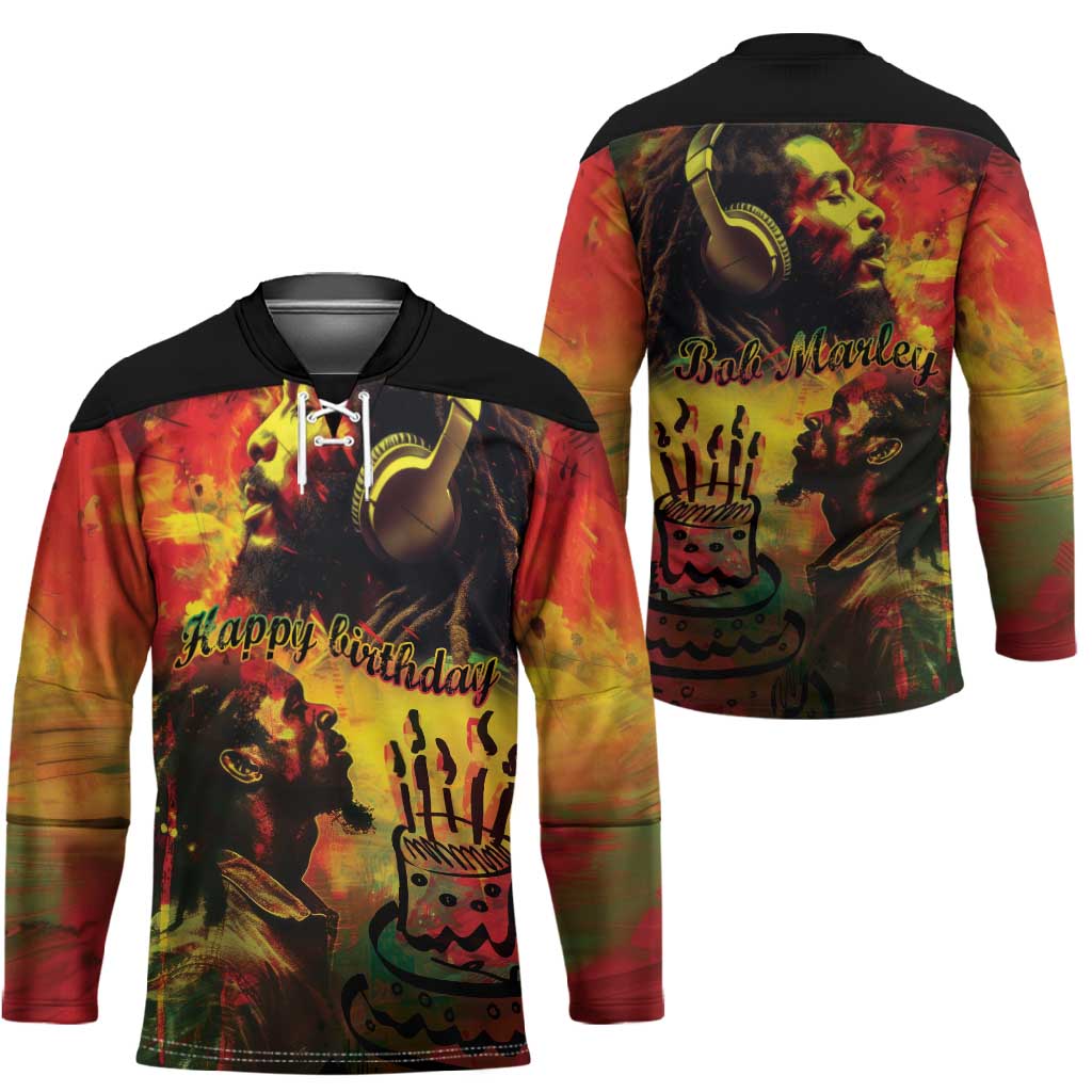 Happy Birthday King of Reggae Hockey Jersey