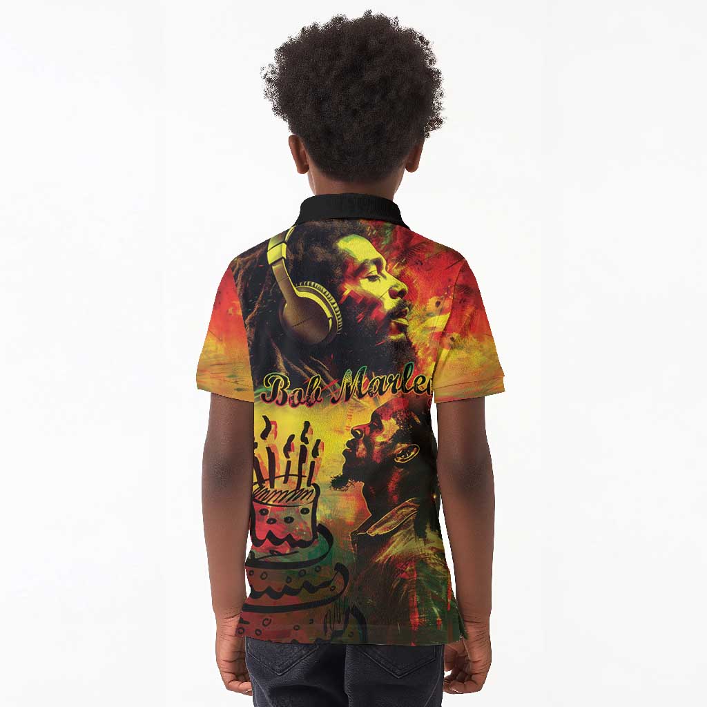 Happy Birthday King of Reggae Kid Polo Shirt