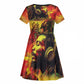 Happy Birthday King of Reggae Kid Short Sleeve Dress