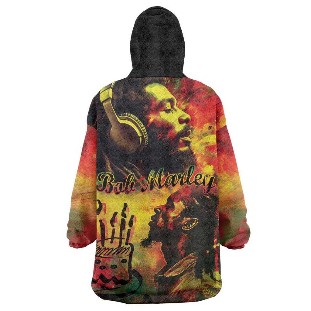 Happy Birthday King of Reggae Kid Wearable Blanket Hoodie
