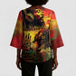 Happy Birthday King of Reggae Kimono Sleeve Blouse