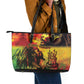 Happy Birthday King of Reggae Leather Tote Bag