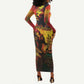 Happy Birthday King of Reggae Long Sleeve Bodycon Dress LT9