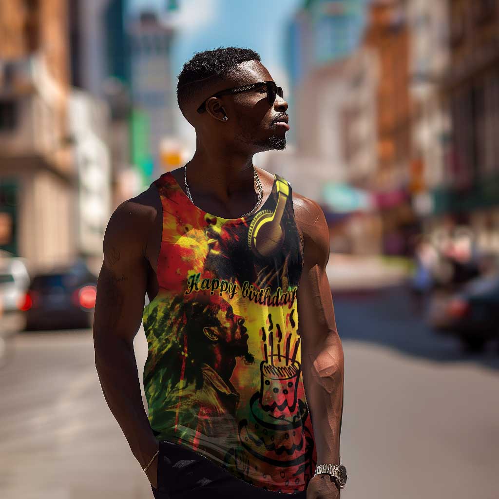 Happy Birthday King of Reggae Men Tank Top
